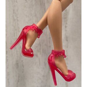 Monster High Ghoulia Yelps Replacement Shoes Red Blood Drip High Heels